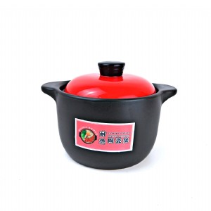 一鼎陶瓷-砂锅/煲-4.2L-红盖