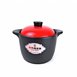 一鼎陶瓷-砂锅/煲-6L-红盖