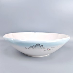 商用餐具-渔夫山水-12寸百合大汤碗