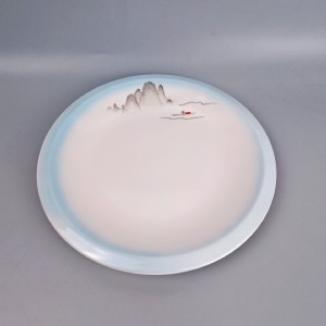 商用餐具-渔夫山水-10.25寸法式浅盘