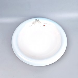 商用餐具-渔夫山水-10寸反口正德盘
