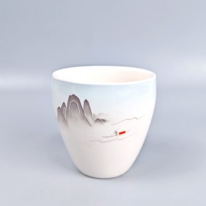 商用餐具-渔夫山水-鼓形杯