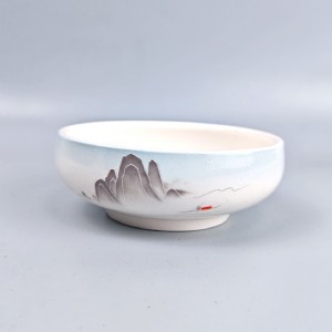 商用餐具-渔夫山水-4.75寸鼓形碗